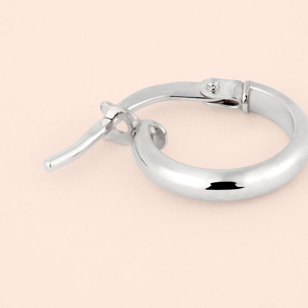 Orecchini A Cerchio Toujours Oro Bianco - Orecchini a Cerchio Donna | Stroili