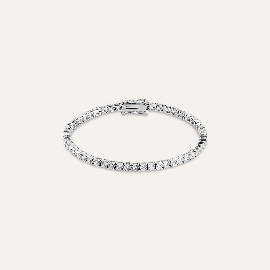Bracciale Tennis Silver Elegance Argento Rodiato Cubic Zirconia