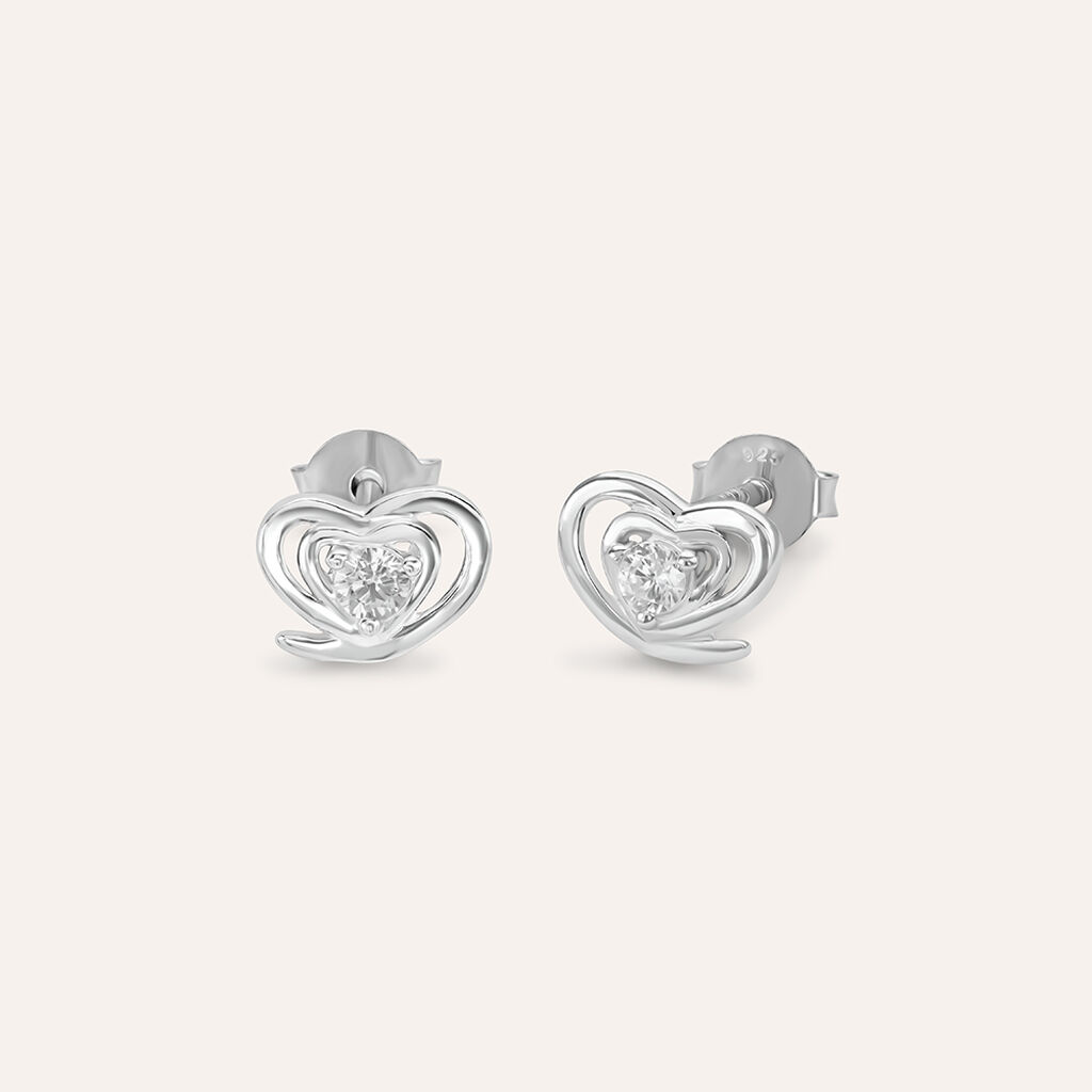 Orecchini Lobo Silver Elegance Argento Rodiato Cubic Zirconia - Orecchini a Lobo Donna | Stroili