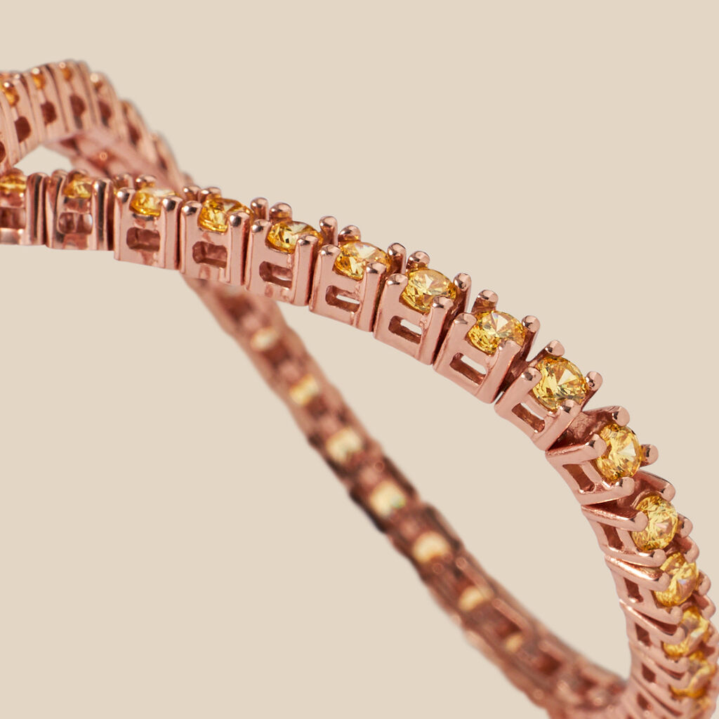 Bracciale Tennis Silver Rainbow Argento Rosa Cubic Zirconia - Bracciali Tennis Donna | Stroili