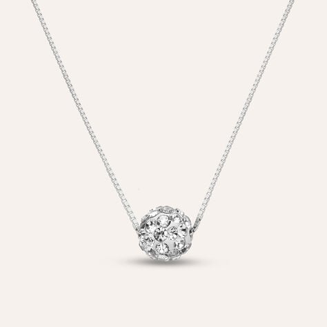 Collana Christelle Oro Bianco Cristallo - Collane Donna | Stroili