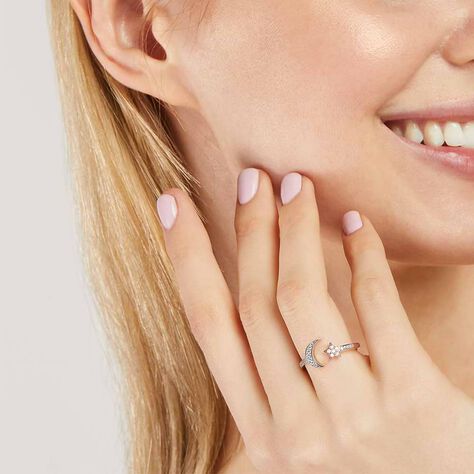 Anello Contrarie Silver Moments Argento Bicolore Bianco / Rosa Cubic Zirconia - Anelli con Pietre Donna | Stroili