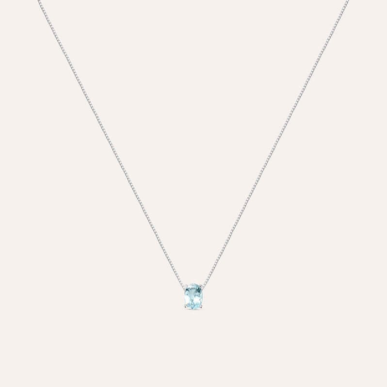 Collana Acquamarina Oro Bianco Acquamarina - Collane Donna | Stroili