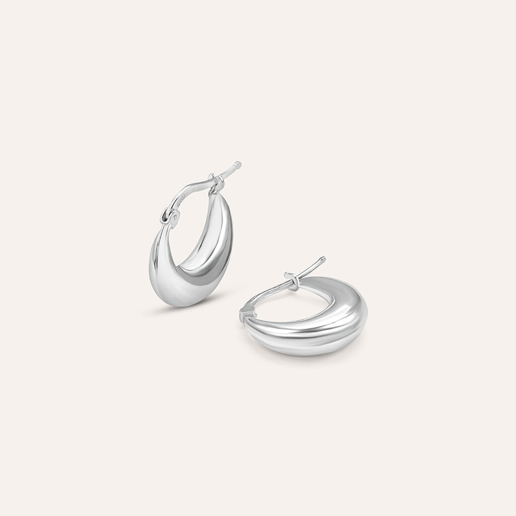 Orecchini A Cerchio Silver Collection Argento Rodiato - Orecchini a Cerchio Donna | Stroili