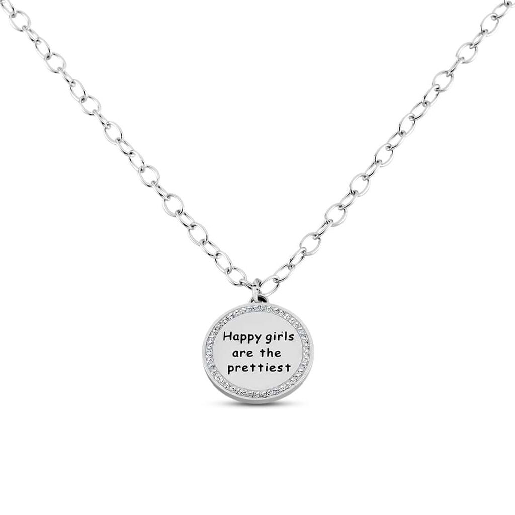 Collana Lady Message Acciaio Happiness e Cristalli - Collane Donna | Stroili
