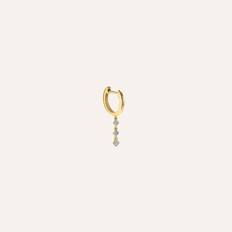 Mono Orecchino A Cerchio Sophia Oro Giallo Diamante - Mono Orecchino Donna | Stroili