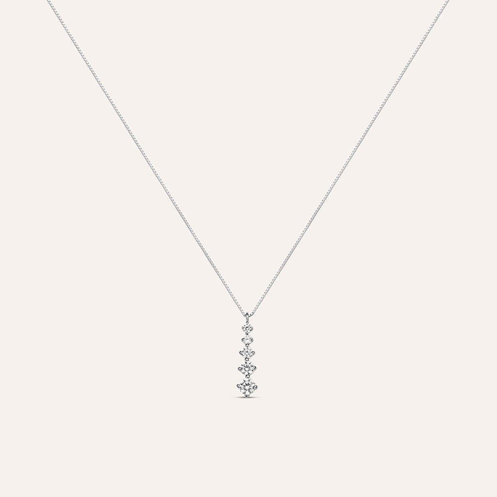 Collana Claire Oro Bianco Cubic Zirconia