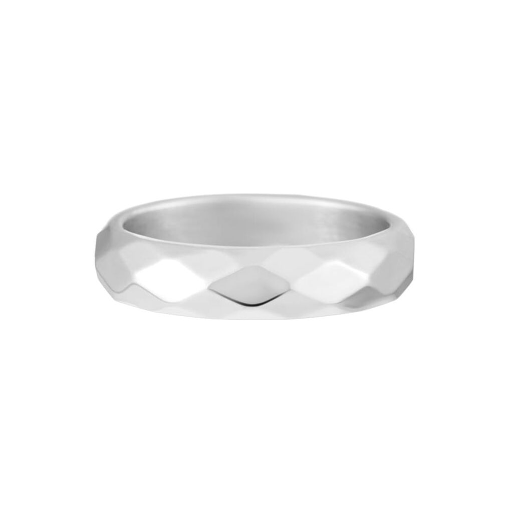 Anello a Fascia Lady Code Acciaio Bicolore Diamantato - Anelli Moderni Donna | Stroili