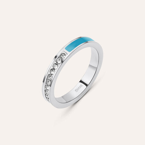 Anello Semi-eternity Lady Sweet Acciaio Cristallo - Anelli con Pietre Donna | Stroili