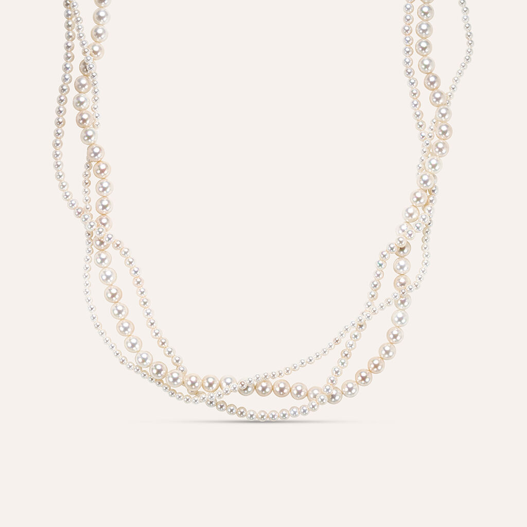 Collana Silver Pearls Argento Rodiato Perla sintentica