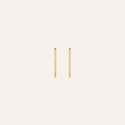 Orecchini Lobo Silver Glow Argento Dorato Cubic Zirconia - Orecchini a Lobo Donna | Stroili