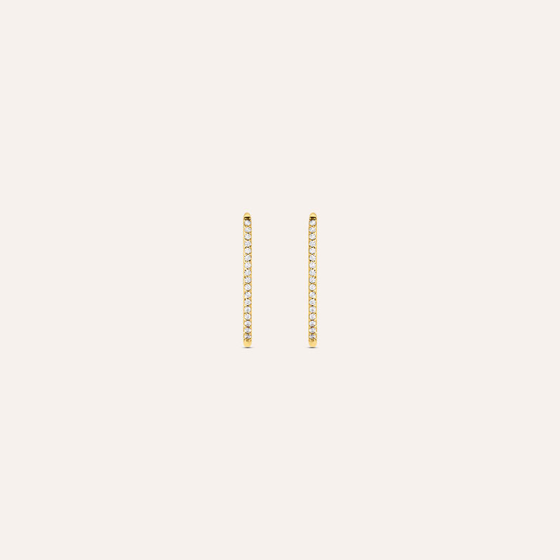 Orecchini Lobo Silver Glow Argento Dorato Cubic Zirconia - Orecchini a Lobo Donna | Stroili