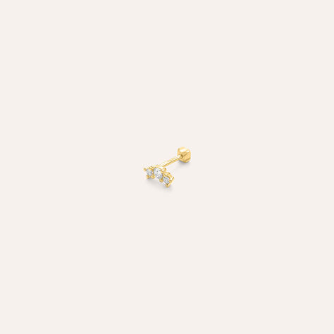 Piercing Orecchio Tragus Helix Conch Ear Shine Oro Giallo Cubic Zirconia - Piercing Orecchio Donna | Stroili
