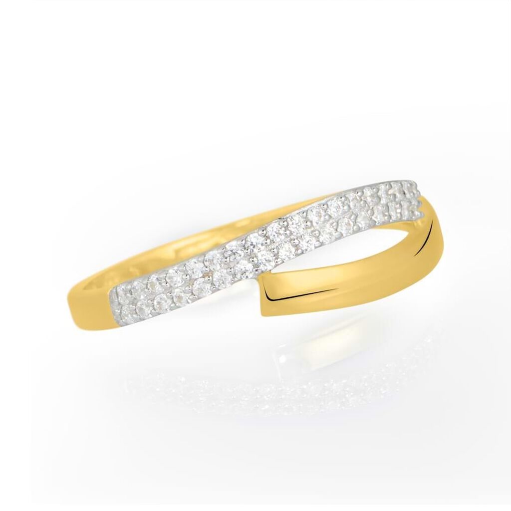 Anello Contrarie Claire Oro Giallo Cubic Zirconia - Anelli con Pietre Donna | Stroili