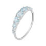 Anello Riviere Amélie Oro Bianco Topazio