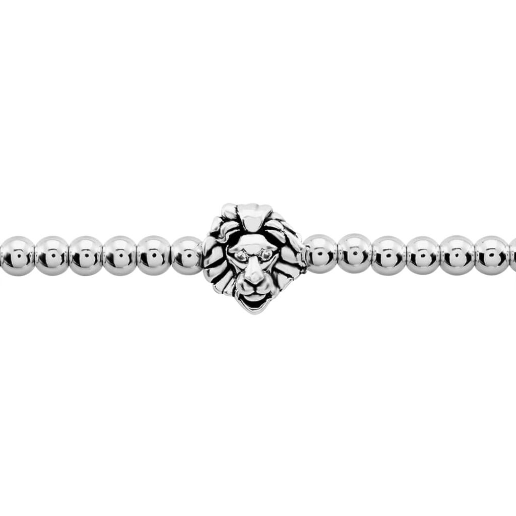 Bracciale in metallo rodiato e cristalli - Bracciali Uomo | Stroili