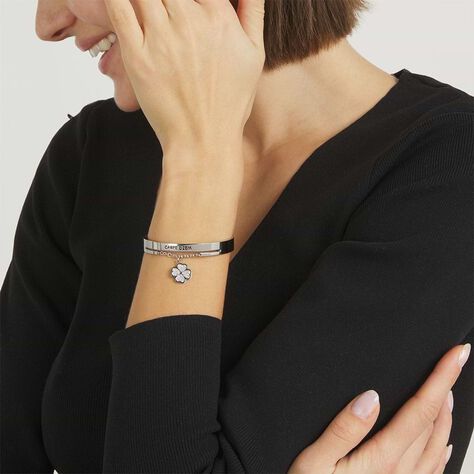 Bangle Lady Message Acciaio Cristallo - Bracciali Rigidi Donna | Stroili