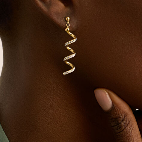 Orecchini Pendenti Crystal Gold Oro Giallo Cristallo - Orecchini Pendenti Donna | Stroili