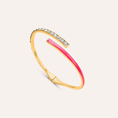 Bangle Lady Sweet Acciaio Dorato Cristallo - Bracciali Rigidi Donna | Stroili