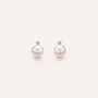Orecchini Lobo Gold Pearls Oro Bianco Perla D'Acqua Dolce Diamante
