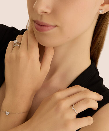 Anello Fantasia Claire Oro Bianco Cubic Zirconia