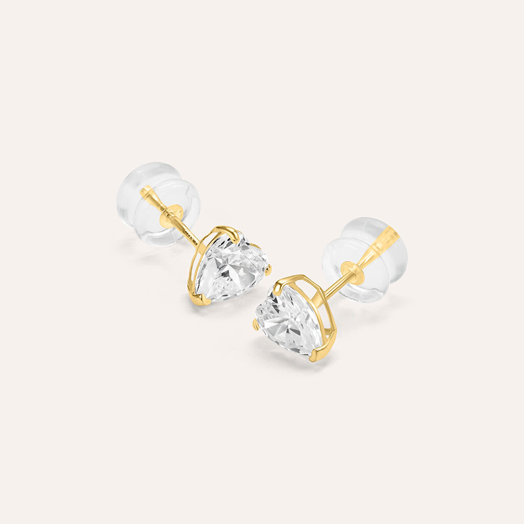 Orecchini Lobo Bon Ton Oro Giallo Cubic Zirconia