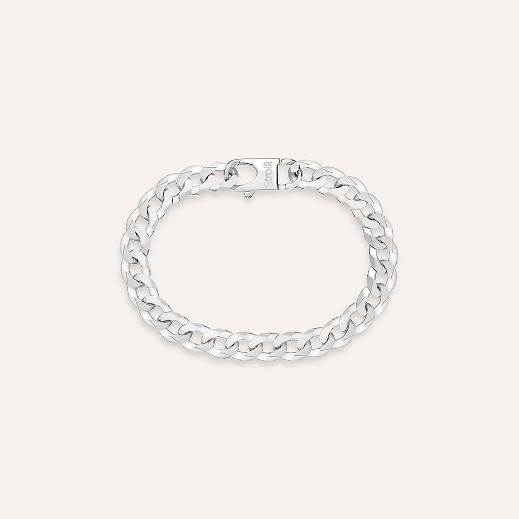 Bracciale Catena Gentleman Argento Rodiato