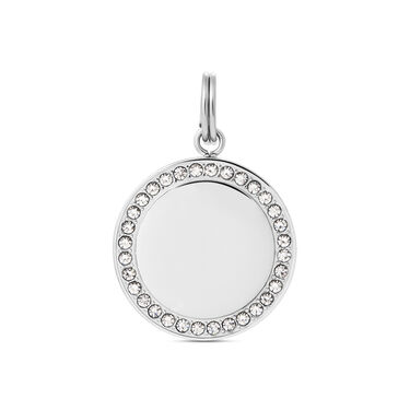 Pendente Pet Tag Acciaio Cristallo