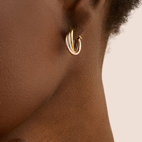 Orecchini A Cerchio Toujours Oro Tricolore - Orecchini a Cerchio Donna | Stroili
