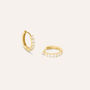 Orecchini A Cerchio Silver Glow Argento Dorato Cubic Zirconia