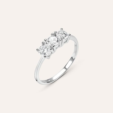 Anello Trilogy Silver Elegance Argento Rodiato Cubic Zirconia - Anelli con Pietre Donna | Stroili