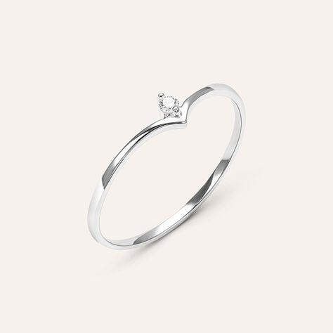 Anello Fantasia Sophia Oro Bianco Diamante - Anelli con Pietre Donna | Stroili