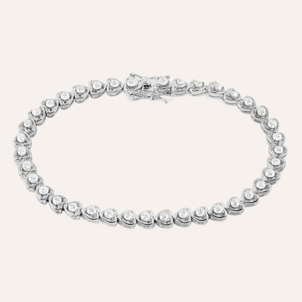 Bracciale Tennis Silver Elegance Argento Rodiato Cubic Zirconia