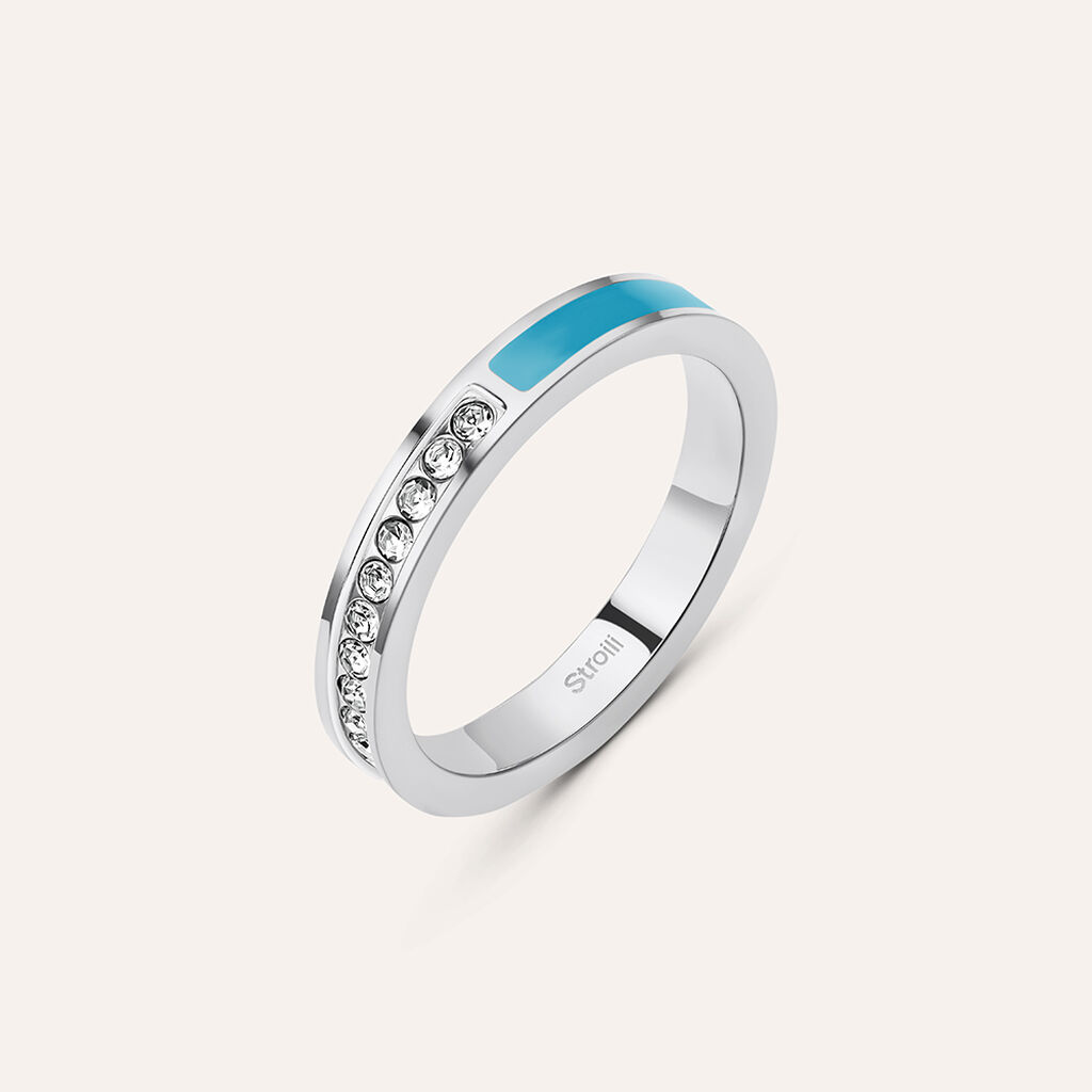 Anello Semi-eternity Lady Sweet Acciaio Cristallo