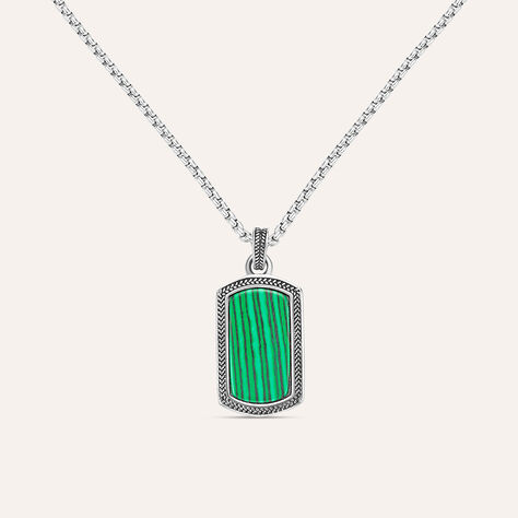 Collana Man Code Acciaio Malachite - Collane Uomo | Stroili