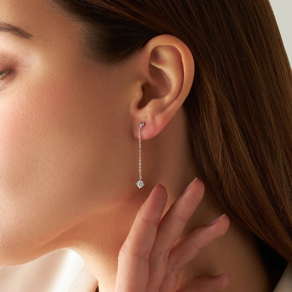 Orecchini Pendenti Punto Luce Silver Elegance Argento Rodiato Cubic Zirconia - Orecchini Pendenti Donna | Stroili