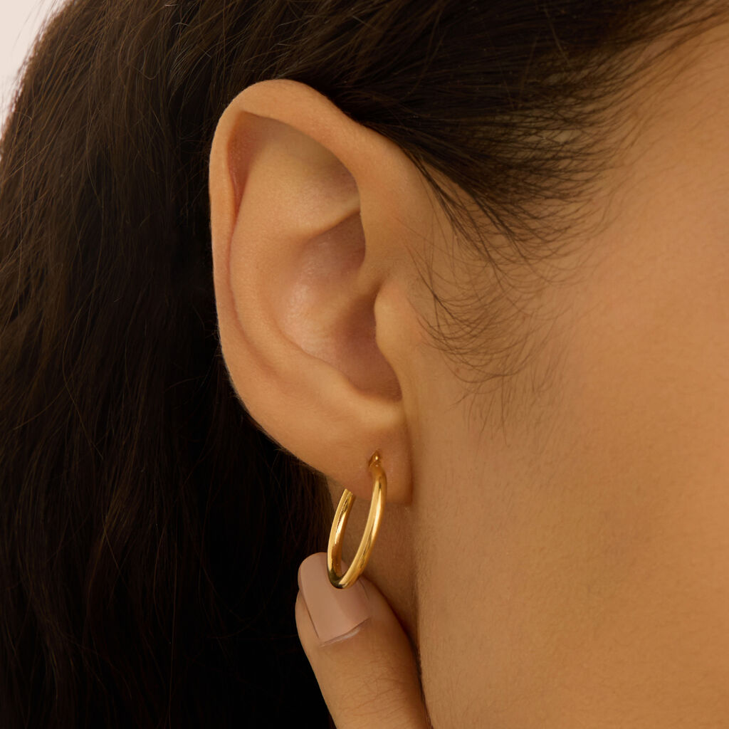 Orecchini A Cerchio Gold Essence Oro Giallo - Orecchini a Cerchio Donna | Stroili