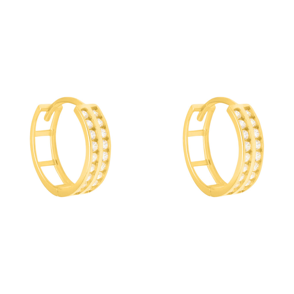 Orecchini A Cerchio Toujours Oro Giallo Cubic Zirconia - Orecchini a Cerchio Donna | Stroili