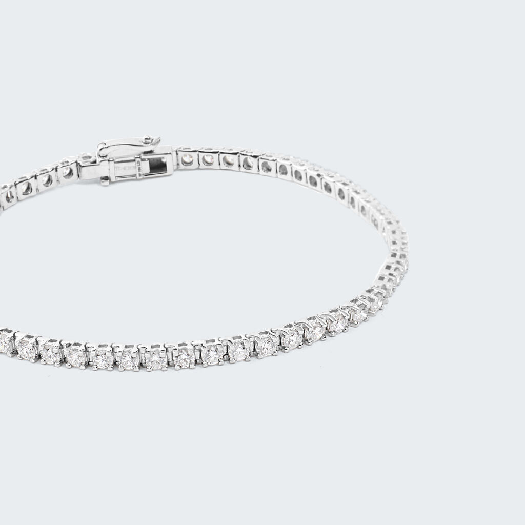 Bracciale Tennis Diamade Oro Bianco Diamante Lab-Grown - Bracciali Tennis Donna | Stroili