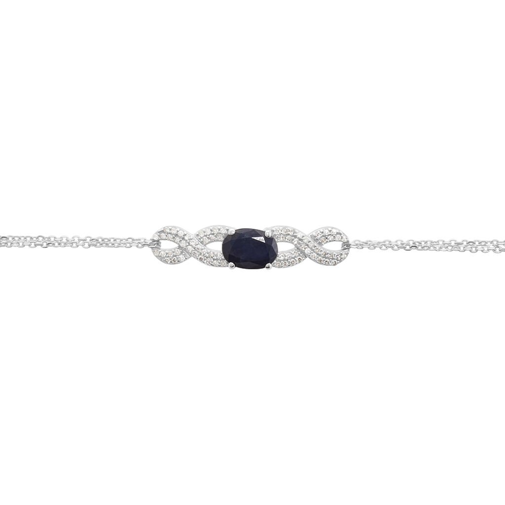Bracciale Charlotte Oro Bianco Zaffiro Diamante - Bracciali Donna | Stroili