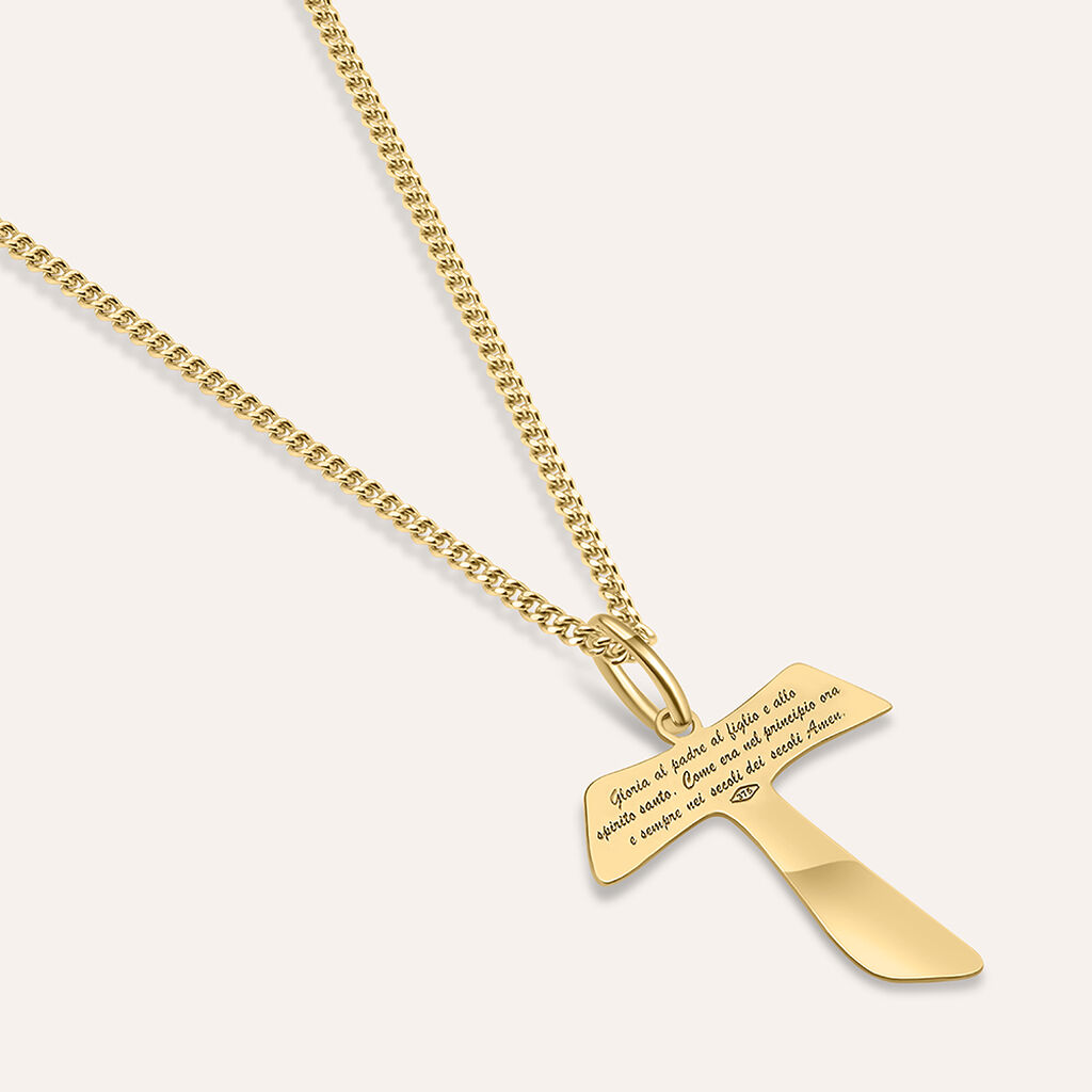 Pendente Holy Oro Giallo - Ciondoli con Incisione Unisex | Stroili