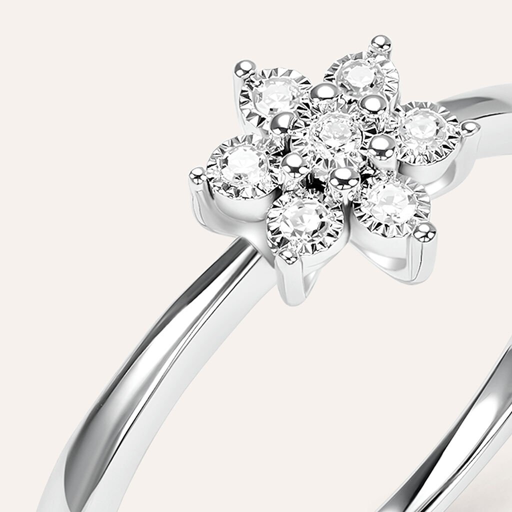 Anello Solitario Sophia Oro Bianco Diamante - Anelli con Pietre Donna | Stroili