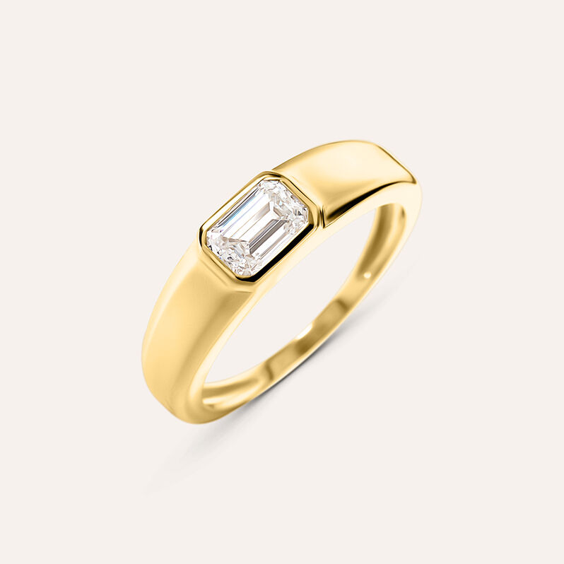 Anello Fascia Diamade Glam Oro Giallo Diamante Lab-Grown - Anelli con Pietre Donna | Stroili