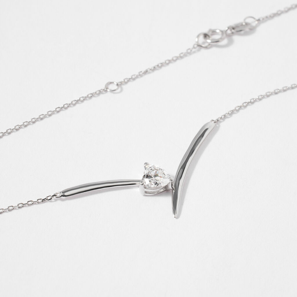Collana Punto Luce Claire Oro Bianco Cubic Zirconia - Collane Punto Luce Donna | Stroili