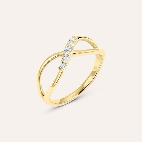 Anello Fantasia Claire Oro Giallo Cubic Zirconia - Anelli con Pietre Donna | Stroili