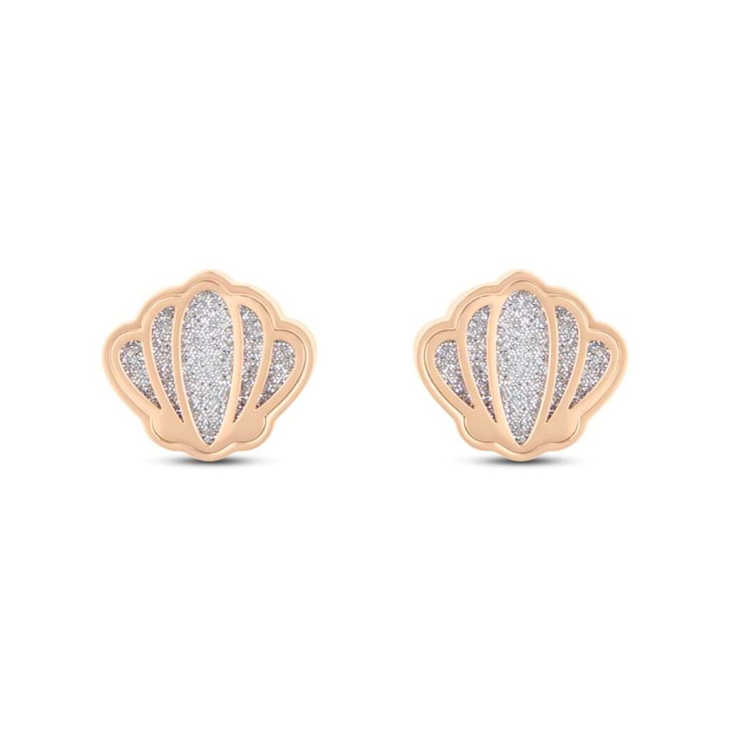 Orecchini a lobo Lady Shine Acciaio Rosato Conchiglia - Orecchini a Lobo Donna | Stroili
