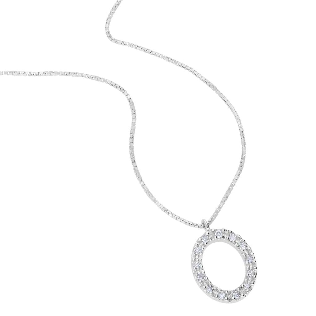 Collana Diamond Letters Oro Bianco Diamante - Collane Donna | Stroili
