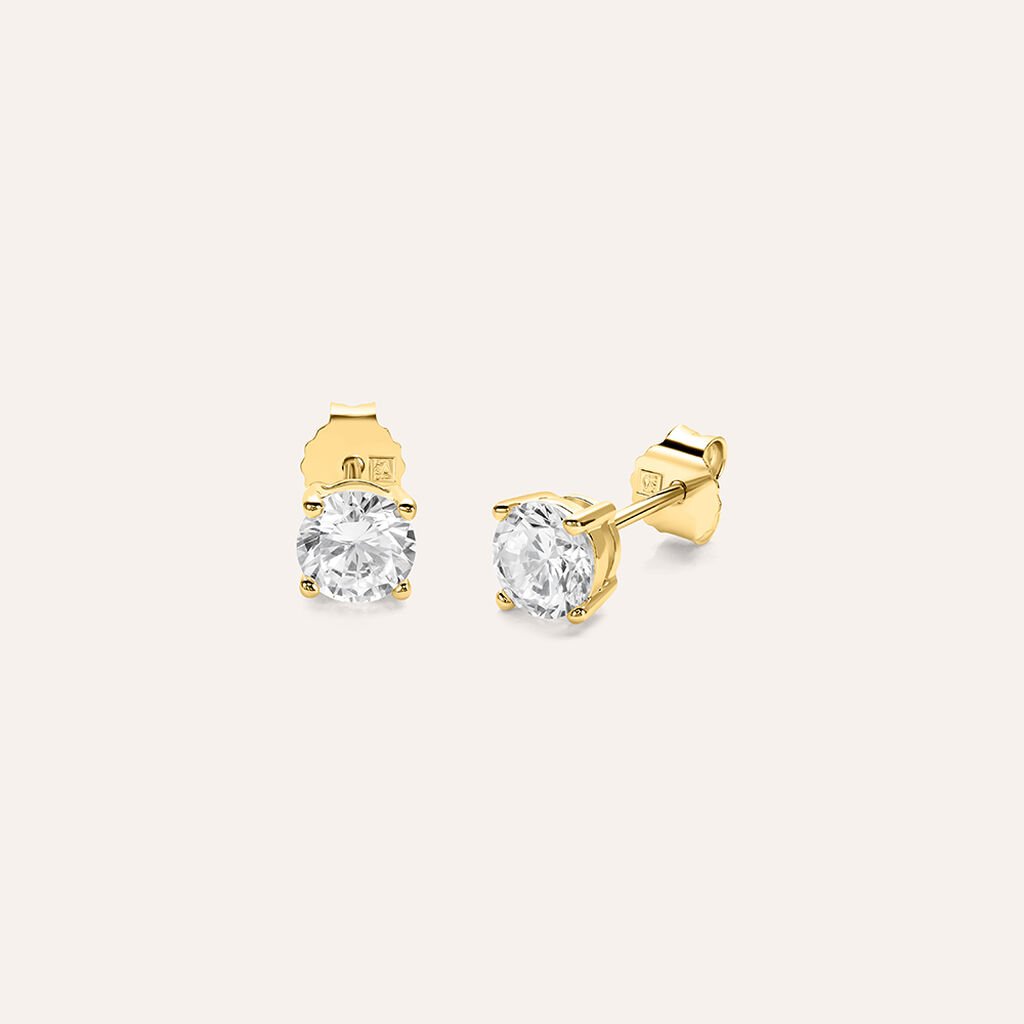 Orecchini Lobo Punto Luce Golden Dream Placcato Oro Giallo Cubic Zirconia - Orecchini a Lobo Donna | Stroili