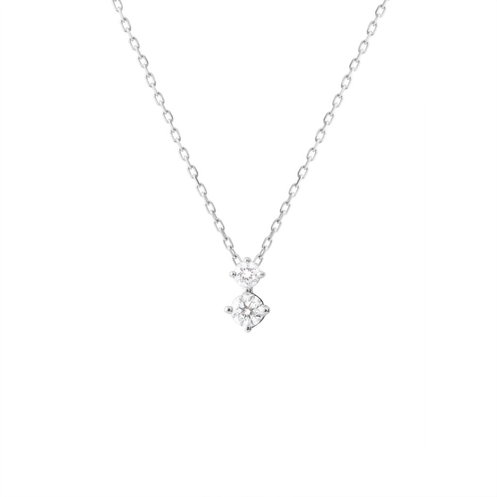 Collana Punto Luce Grace Oro Bianco Diamante