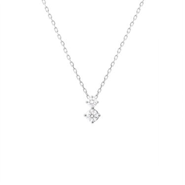 Collana Punto Luce Grace Oro Bianco Diamante